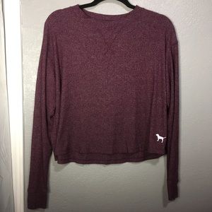 VS pink maroon knit sweater top